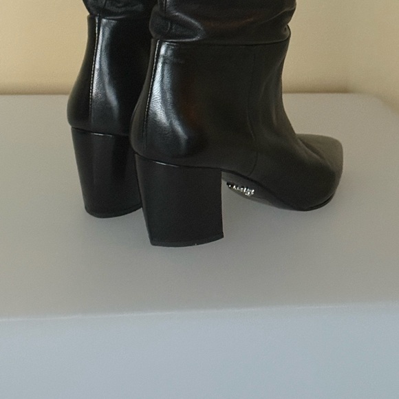 Prada Black Leather Heeled Boots - Picture 6 of 10